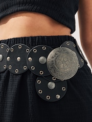 Black Low Slung Disc Belt - Image 3 of 5