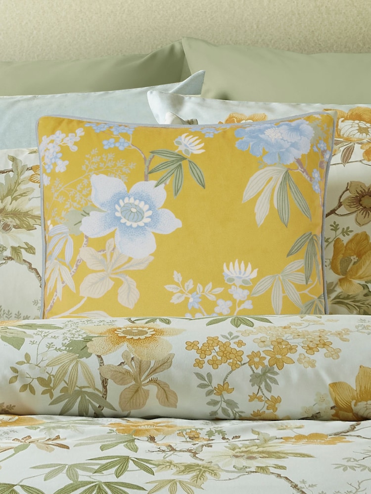Graham & Brown Yellow Kimono Feather Filled Cushion - Image 2 of 4
