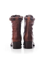 Moda In Pelle ALPINNE FAUX FUR LINED LACE UP LEATHER BOOT - Image 3 of 4