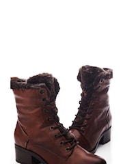 Moda In Pelle ALPINNE FAUX FUR LINED LACE UP LEATHER BOOT - Image 4 of 4