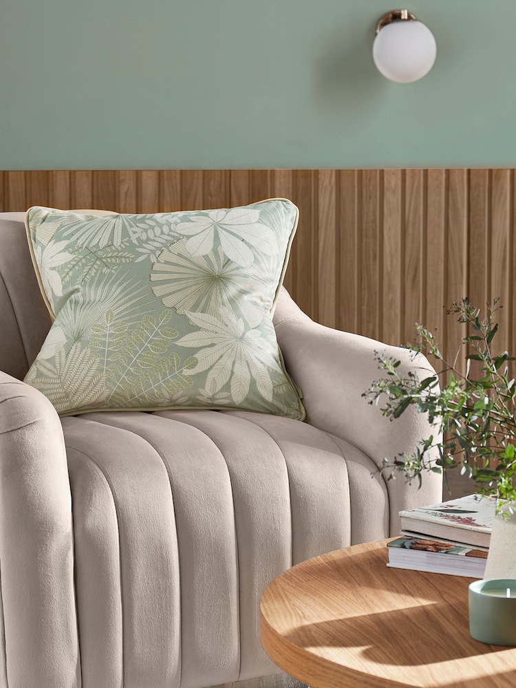 Graham & Brown Green Bohemia Feather Filled Cushion - Image 1 of 4