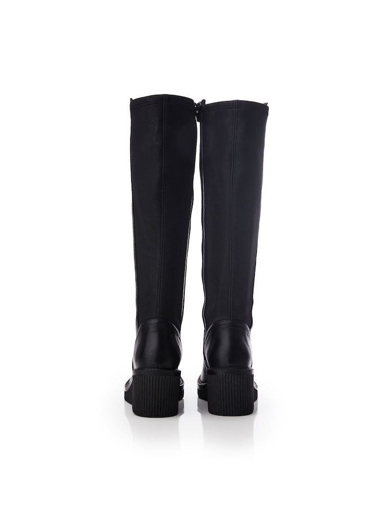 Moda in Pelle Harpette Crepe Wedge Long Side Zip Boots - Image 3 of 4