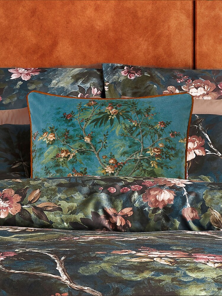 Graham & Brown Blue Night Garden Feather Filled Cushion - Image 2 of 4