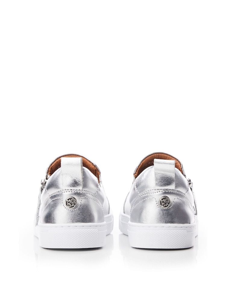 Moda in Pelle Bradly Slip-On Side Zip Trainers - Image 3 of 4