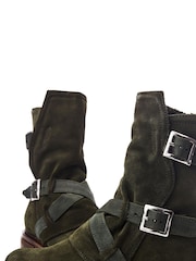 Grün - Moda In Pelle Briona Stiefel mit klobiger Sohle und seitlicher Schnalle - Bild 4 von 4