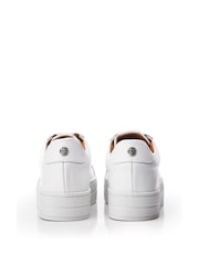 Moda in Pelle Boxy Slab Unit Plain Lace Up White Trainers - Image 3 of 4
