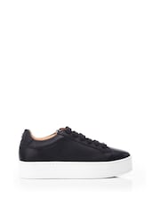 Moda in Pelle Boxy Slab Unit Plain Lace Up White Trainers - Image 1 of 4
