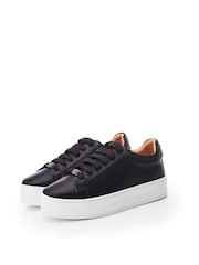 Moda in Pelle Boxy Slab Unit Plain Lace Up White Trainers - Image 2 of 4