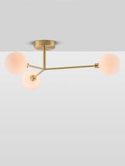 Houseof. Brass 3 Light Flush Ceiling Light - Image 1 of 4