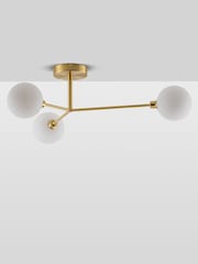 Houseof. Brass 3 Light Flush Ceiling Light - Image 2 of 4