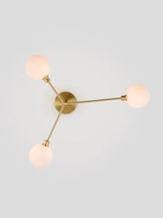 Houseof. Brass 3 Light Flush Ceiling Light - Image 3 of 4