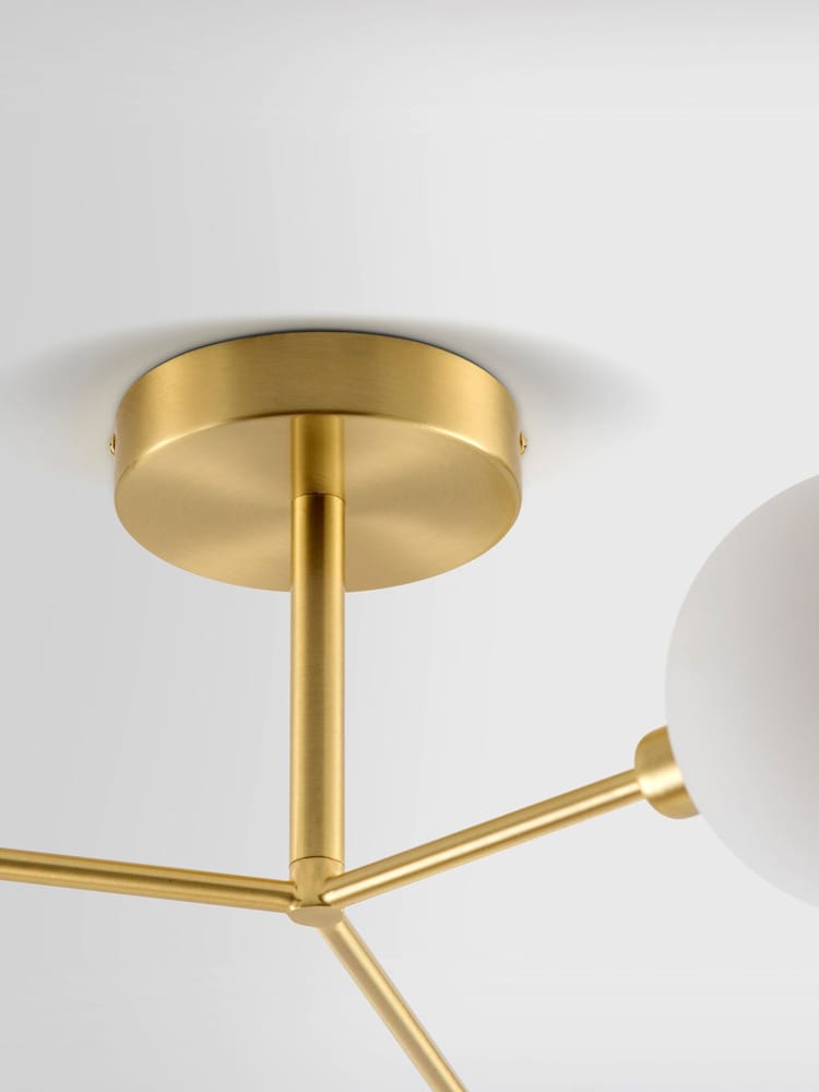 Houseof. Brass 3 Light Flush Ceiling Light - Image 4 of 4
