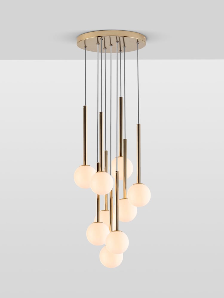 Houseof. Brass Opal Ball Cluster Light - Image 1 of 4
