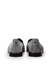 Moda in Pelle Grey Emmas Slip Ons Embellished Smart Shoes - Image 3 of 4