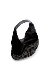 Moda in Pelle Black Glamslouch Large Studded Hobo Bag - Image 3 of 4