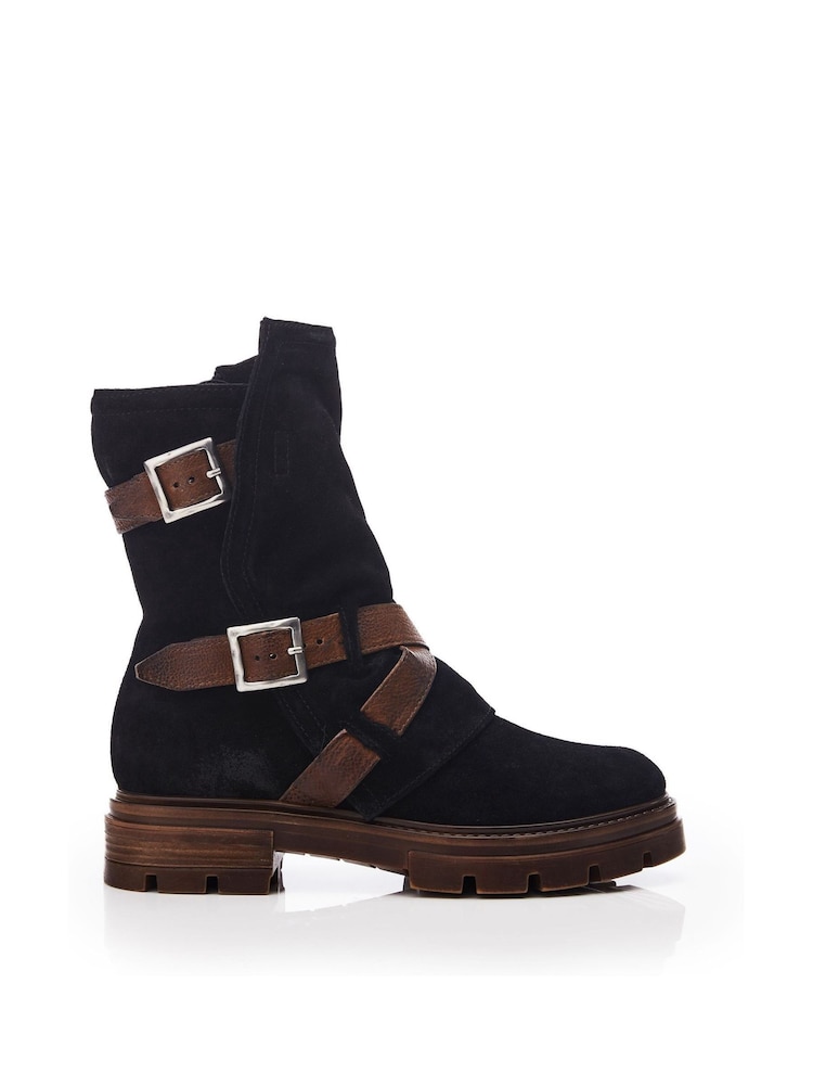 Schwarz - Moda In Pelle Briona Stiefel mit klobiger Sohle und seitlicher Schnalle - Bild 5 von 5 Schwarz - Moda In Pelle Briona Stiefel mit klobiger Sohle und seitlicher Schnalle - Bild 5 von 5