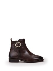 Moda in Pelle Miya Smart Ankle Boots With Buckle Trim - Image 1 of 4