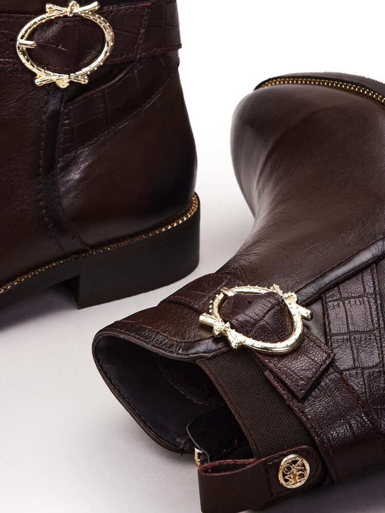 Moda in Pelle Miya Smart Ankle Boots With Buckle Trim - Image 4 of 4