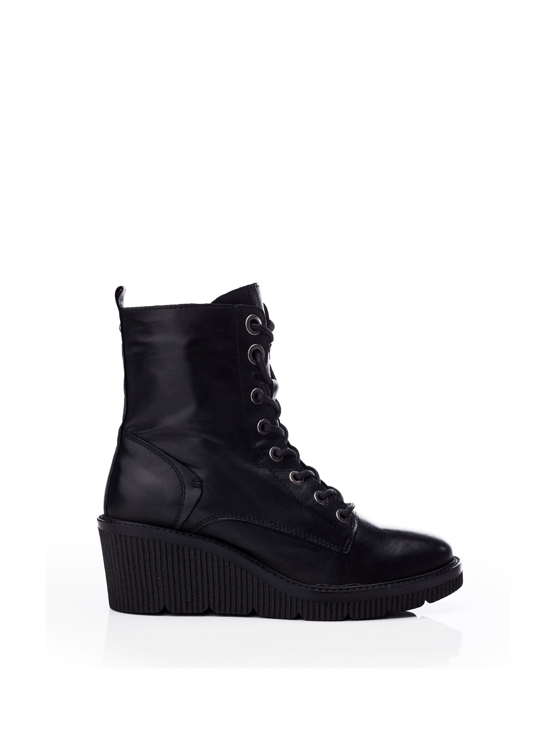 Buy Moda in Pelle Braniyah Wedge Heel Lace up Natural Ankle Boots from Next Luxembourg