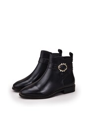 Moda in Pelle Miya Smart Ankle Boots With Buckle Trim - Image 2 of 4