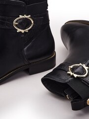 Moda in Pelle Miya Smart Ankle Boots With Buckle Trim - Image 4 of 4