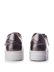 Moda In Pelle Abbiy Chunky Slab Sole Side Zip Lace Up Trainers - Image 3 of 4