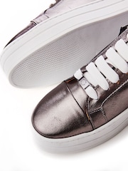 Moda In Pelle Abbiy Chunky Slab Sole Side Zip Lace Up Trainers - Image 4 of 4