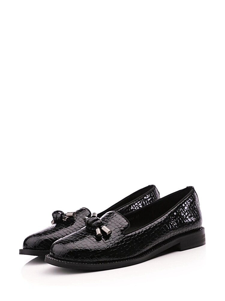Moda in Pelle Elaina Chunky Knot Trim Clean Loafers - Image 2 of 4