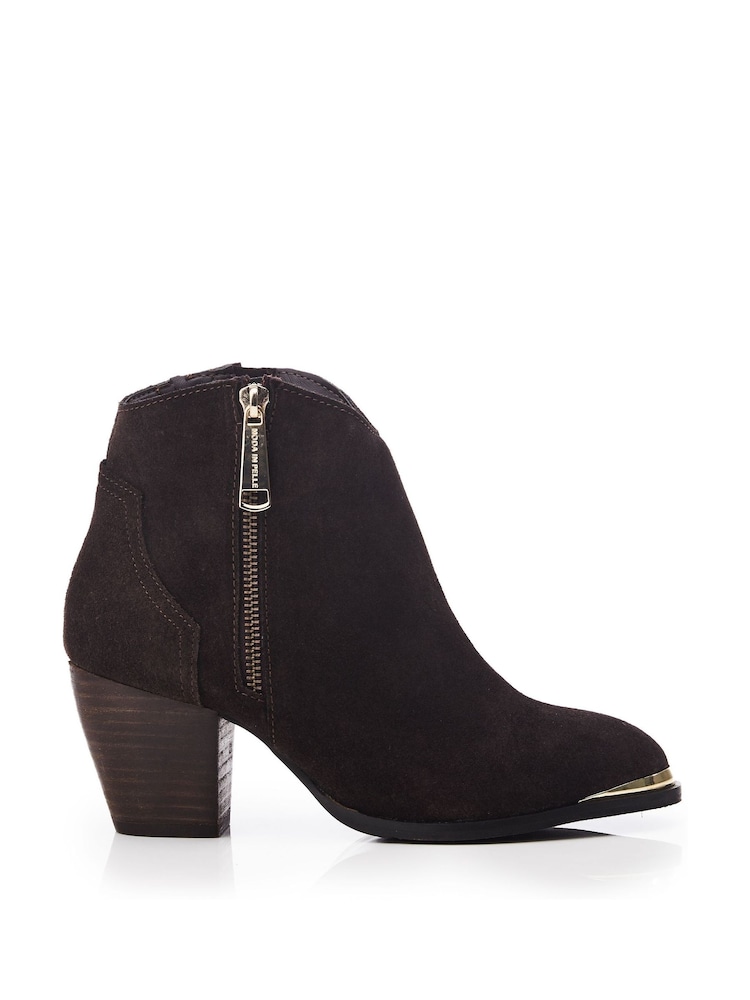 Marrón oscuro - Botines estilo western Dania de Moda In Pelle - Imagen 1 de 4 Marrón oscuro - Botines estilo western Dania de Moda In Pelle - Imagen 1 de 4