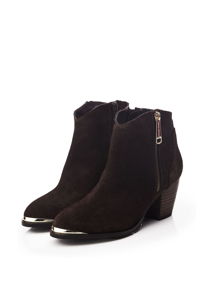 Marrón oscuro - Botines estilo western Dania de Moda In Pelle - Imagen 2 de 4 Marrón oscuro - Botines estilo western Dania de Moda In Pelle - Imagen 2 de 4