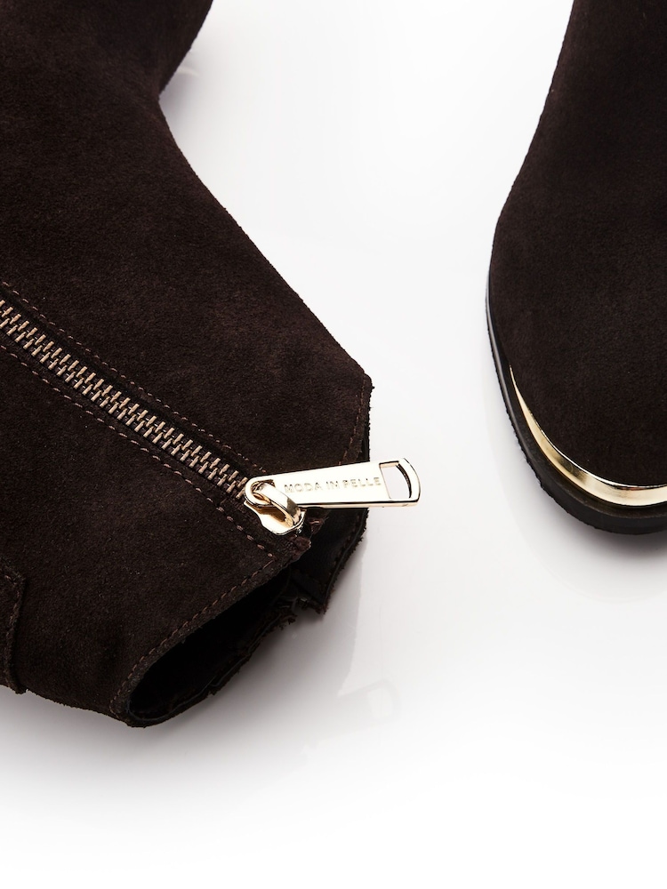 Marrón oscuro - Botines estilo western Dania de Moda In Pelle - Imagen 4 de 4 Marrón oscuro - Botines estilo western Dania de Moda In Pelle - Imagen 4 de 4