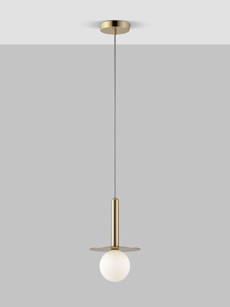 Houseof. Brass Plate Pendant Ceiling Light - Image 1 of 4