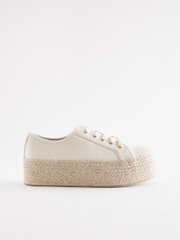 Nevtralno - Debeli espadrile z debelim podplatom in vezalkami Forever Comfort® - Slika 2 iz 6