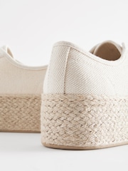 Nevtralno - Debeli espadrile z debelim podplatom in vezalkami Forever Comfort® - Slika 4 iz 6