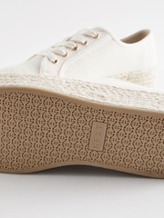 Nevtralno - Debeli espadrile z debelim podplatom in vezalkami Forever Comfort® - Slika 5 iz 6