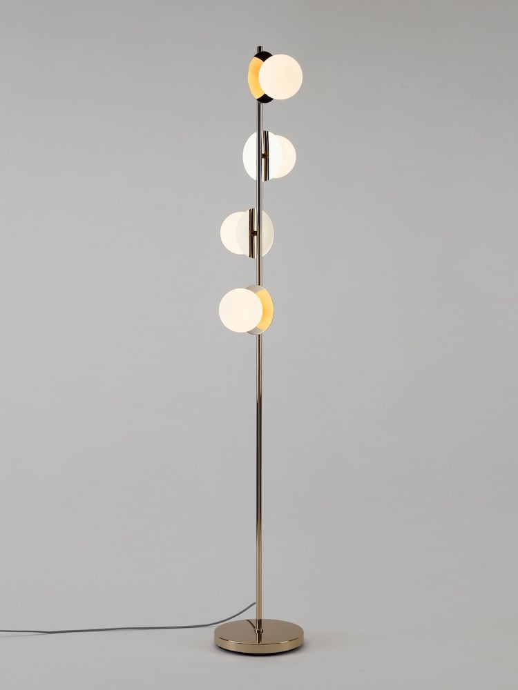 Houseof. Brass Opal Disk Floor Lamp - Image 1 of 4
