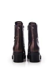 Moda in Pelle Bellzie Lace Up Leather Ankle Boots - Image 3 of 4