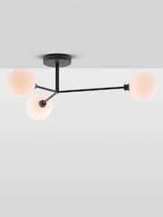 Houseof. Charcoal Grey 3 Light Flush Ceiling Light - Image 1 of 4