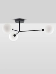 Houseof. Charcoal Grey 3 Light Flush Ceiling Light - Image 2 of 4