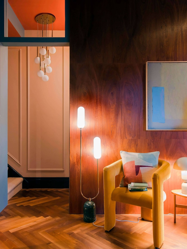 Houseof. Brass Marble Curve Floor Lamp - Image 1 of 4
