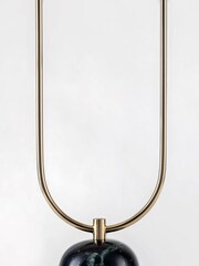 Houseof. Brass Marble Curve Floor Lamp - Image 3 of 4