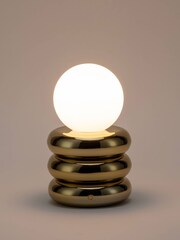 Houseof. Brass Glow Worm Rechargeable Tube Table Lamp - Image 3 of 3