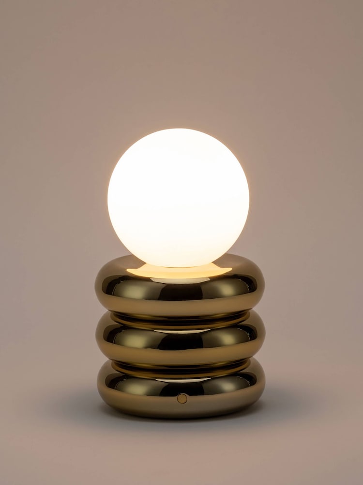 Houseof. Brass Glow Worm Rechargeable Tube Table Lamp - Image 3 of 3