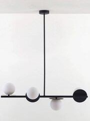 Houseof. Charcoal Grey Opal Disk Ceiling Light - Image 2 of 4