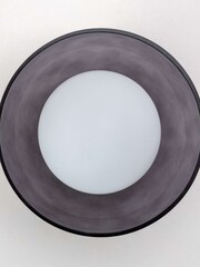 Houseof. Grey Glass Bowl Rechargeable Table Lamp - Image 2 of 4