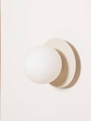 Houseof. Sand Cream Opal Disk Wall Bathroom Light - Image 2 of 4
