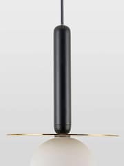 Houseof. Charcoal Grey Plate Pendant Ceiling Light - Image 4 of 4