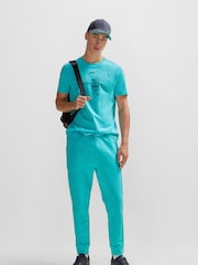 BOSS Blue Seasonal Graphic Print T-Shirt - Image 3 of 5