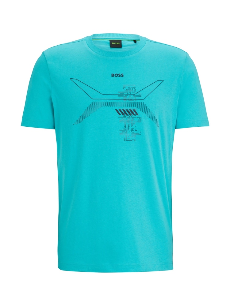 BOSS Blue Seasonal Graphic Print T-Shirt - Image 5 of 5