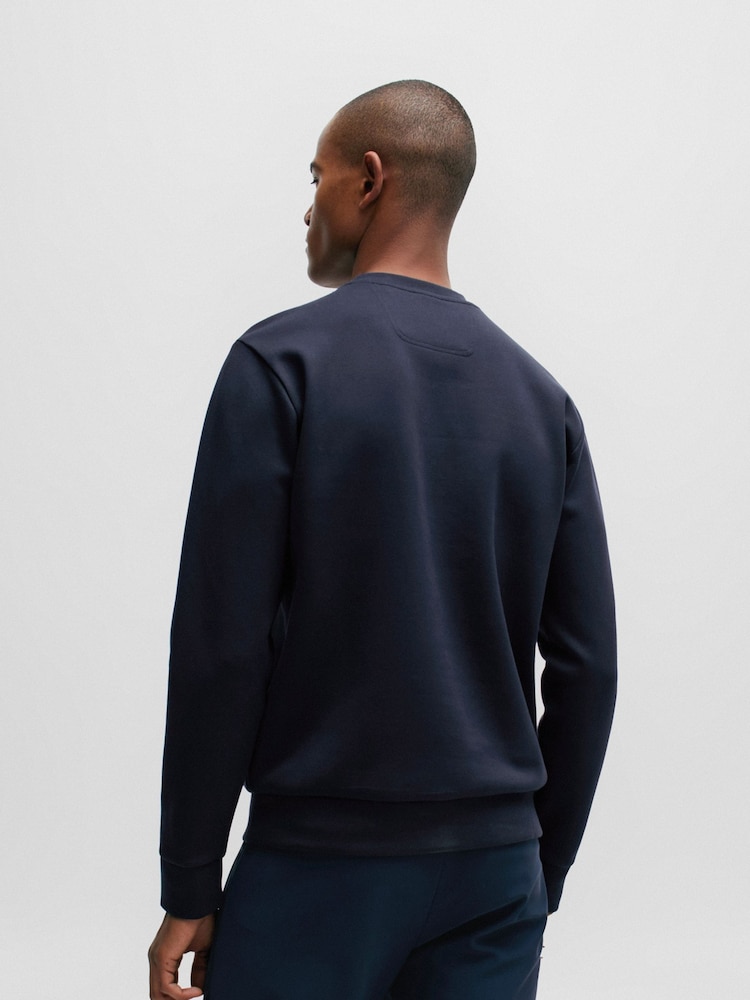 Blau - BOSS Sweatshirt aus Baumwollmischung mit HD-Logo-Print - Bild 2 von 5